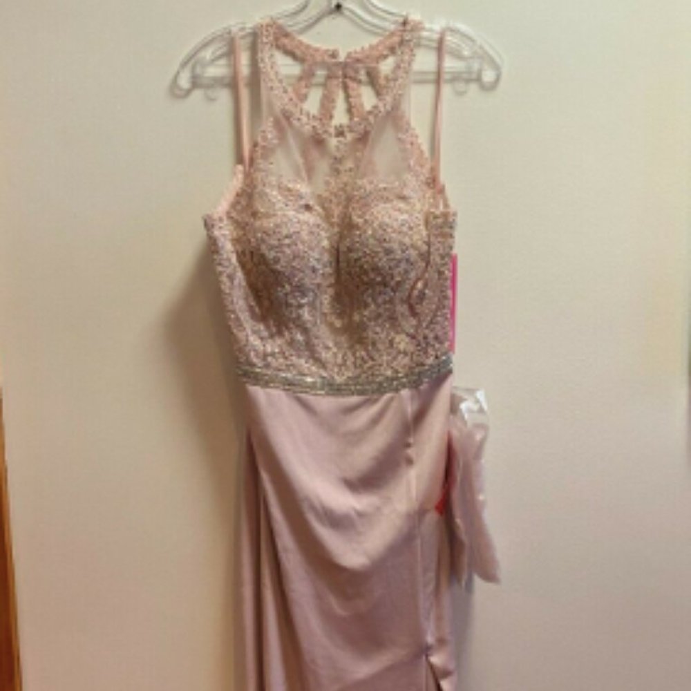 Prom girl dress XL long formal prom dress with bedded lace bodies